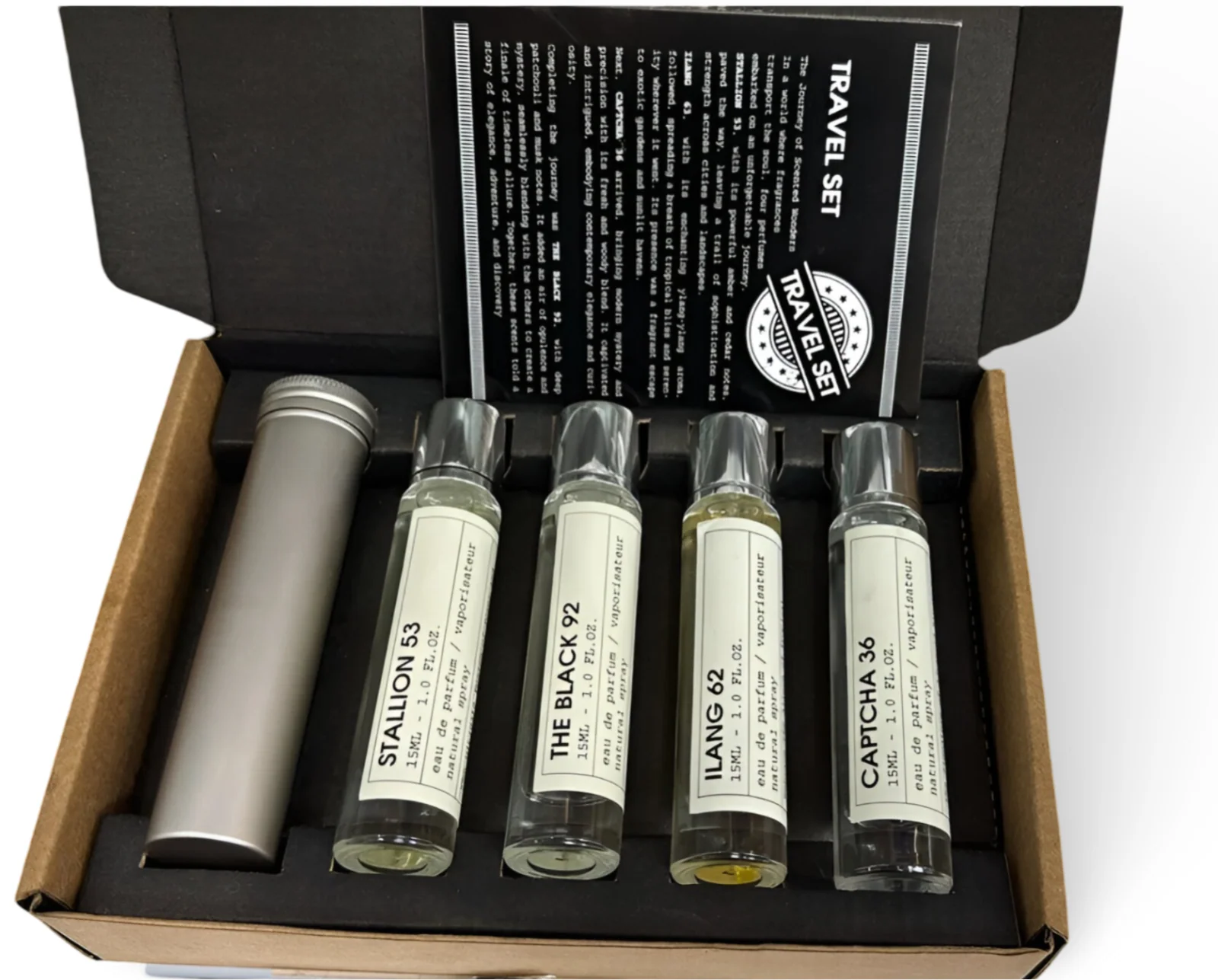 Emper Travel Set Stallion 53 The Black 92 Ilang 62 Captcha 36 15ML Eau de Parfum - Image 2