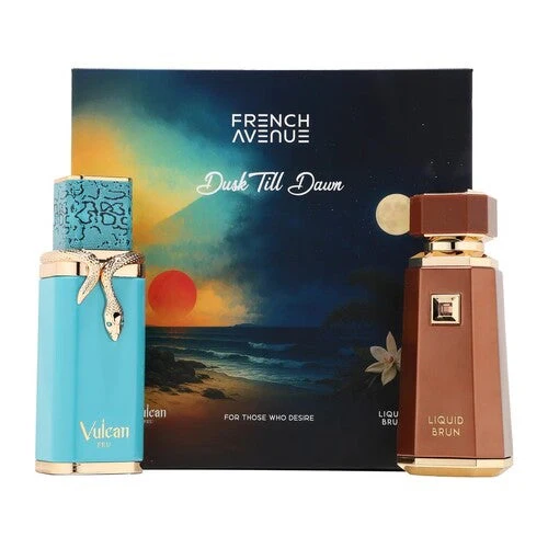 French Avenue Dusk Till Dawn Gift Set Vulcan Feu 100ml + Liquid Brun 100ml Set - Image 2