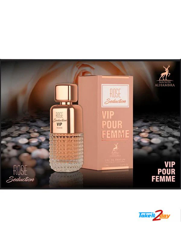 Rose Seduction Vip Pour Femme Eau de Parfum100ml - Image 3